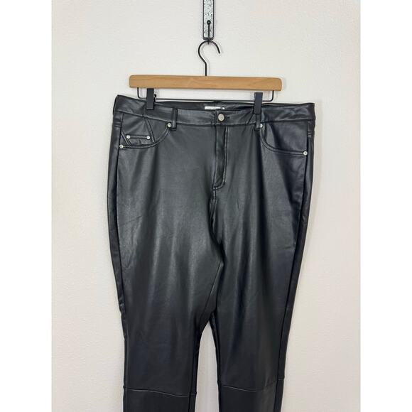 Avec Les Filles Black Faux Leather Pants | Size XL - Picture 3 of 6